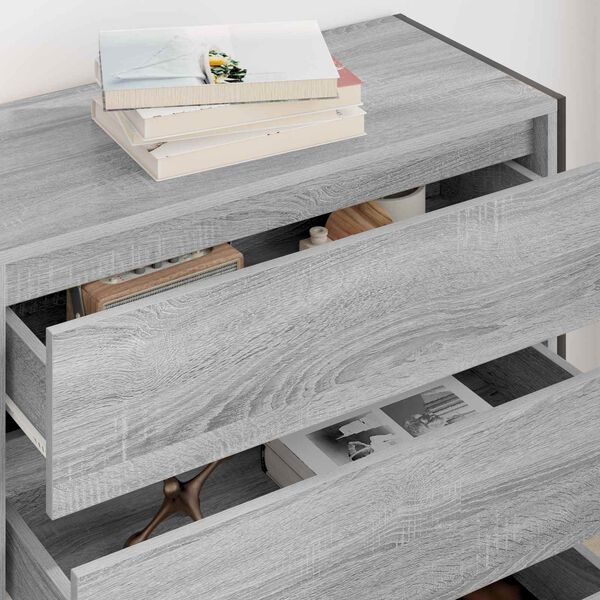 vidaXL Buffet Gris Sonoma 79 x 36 x 75.5 cm Bois d'ing&eacute;nierie