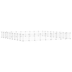 vidaXL Cage animaux de compagnie &agrave; 36 panneaux et porte Noir 315x315x35 cm