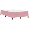 vidaXL Lit à ressorts avec matelas Rose 120 x 220 cm tissu