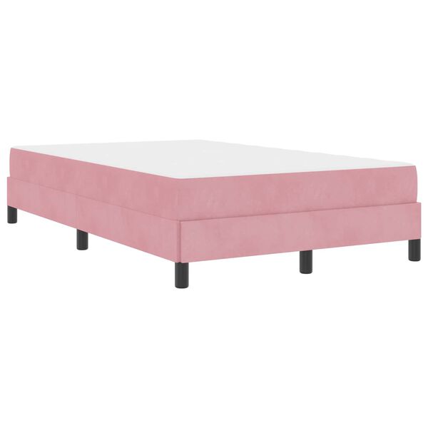 vidaXL Lit à ressorts avec matelas Rose 120 x 220 cm tissu