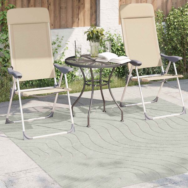 vidaXL Tapis de surface Carr&eacute; PALMERAS Vert 200 x 200 cm Polyester