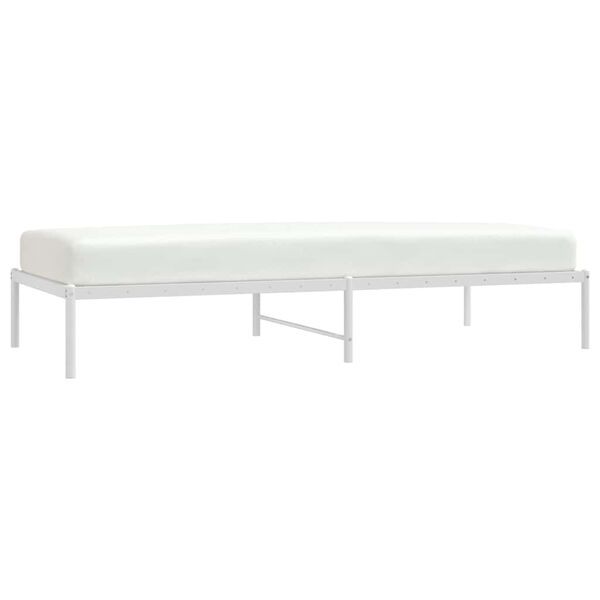 vidaXL Cadre de lit m&eacute;tal sans matelas blanc 90x200 cm