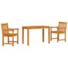 vidaXL Ensemble de salle &agrave; manger pour jardin 3 pcs Marron