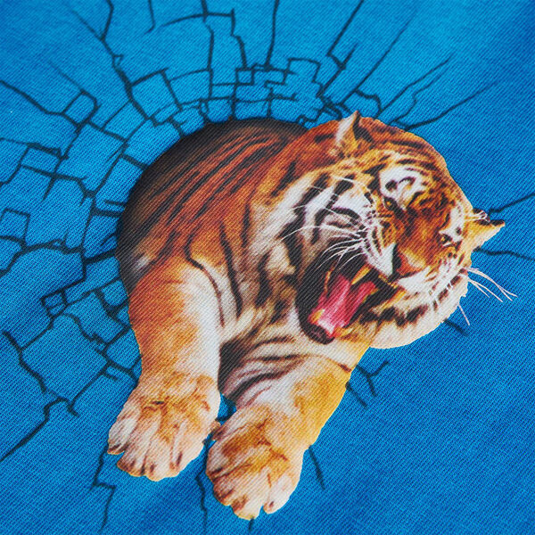 T-shirt enfants &agrave; manches longues bleu cobalt 116