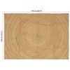 vidaXL Tapis de surface Rectangulaire Marron 120 x 170 cm Jute