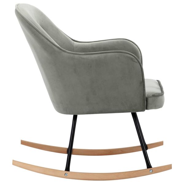 vidaXL Chaise à bascule Gris Velours