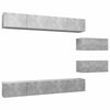vidaXL Ensemble de meubles TV 6 pcs Gris b&eacute;ton Bois d'ing&eacute;nierie