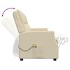 vidaXL Fauteuil de massage inclinable 3 places crème similicuir