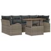 vidaXL Ensemble de canap&eacute; de jardin 7 pc Gris