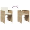 vidaXL Ensemble &agrave; manger de jardin coussins 13 pcs m&eacute;lange beige rotin