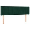 vidaXL T&ecirc;te de lit avec oreilles Vert fonc&eacute; 147x16x78/88 cm Velours