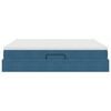 vidaXL Lit avec rangement et matelas Bleu fonc&eacute; 200 x 200 cm Velours