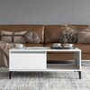 vidaXL Table basse Blanc 90x50x36,5 cm Bois d'ingénierie