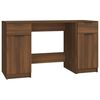 vidaXL Bureau avec armoire lat&eacute;rale Ch&ecirc;ne marron Bois d'ing&eacute;nierie