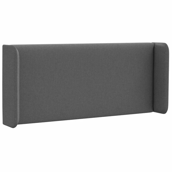 vidaXL Oreille de t&ecirc;te de lit Gris Fonc&eacute; 40,5 x 40,5 x 4 cm tissu