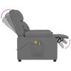 vidaXL Fauteuil de massage Gris Similicuir