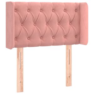 vidaXL T&ecirc;te de lit avec oreilles Rose 83x16x78/88 cm Velours