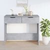 vidaXL Table console Gris béton 90x36x75 cm Bois d'ingénierie