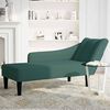 vidaXL Fauteuil long avec accoudoir droit vert fonc&eacute; velours