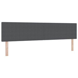 vidaXL Tête de lit avec tête de lit Gris foncé 200 cm Cuir synthétique