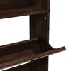 vidaXL Armoire &agrave; chaussures miroir 4 niveaux ch&ecirc;ne marron 63x17x134 cm