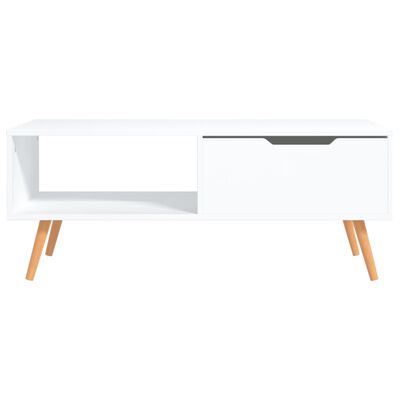 vidaXL Table basse Blanc 100x49,5x43 cm Bois d'ingénierie