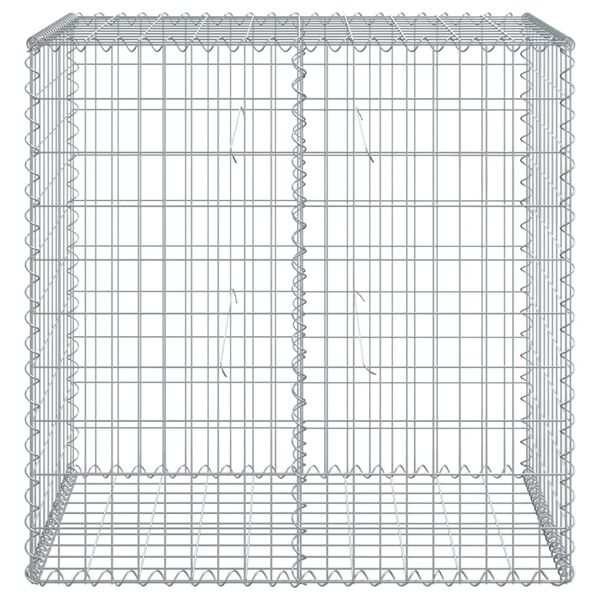 vidaXL Panier gabion avec couvercle 100x50x100 cm fer galvanisé