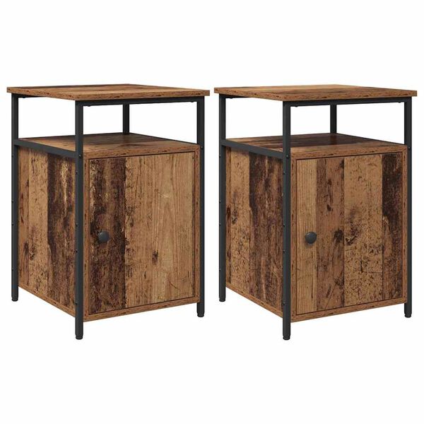 vidaXL Cabinet de chevet Vieux bois Bois d'ing&eacute;nierie