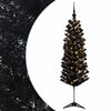 vidaXL Sapin de No&euml;l artificiel &eacute;troit avec boules 120 cm 150 LED