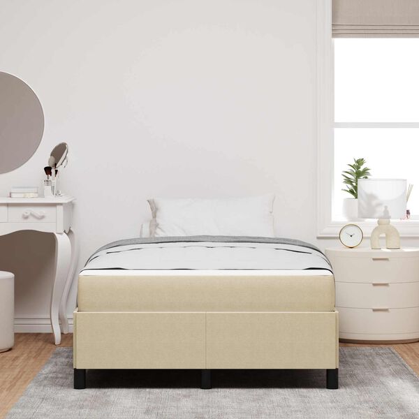 vidaXL Cadre de lit avec matelas Gris Vert Clair 120 x 200 cm tissu