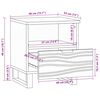vidaXL Cabinet de chevet Noyer 40 x 33 x 46 cm Bois d'acacia massif