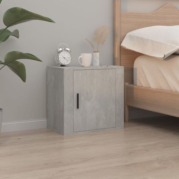 vidaXL Tables de chevet murales 2 pcs Gris b&eacute;ton 50x30x47 cm