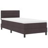 vidaXL Lit &agrave; ressorts avec matelas Marron fonc&eacute; 90 x 190 cm tissu