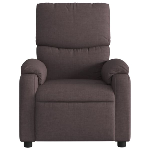 vidaXL Fauteuil de massage inclinable Marron foncé Tissu