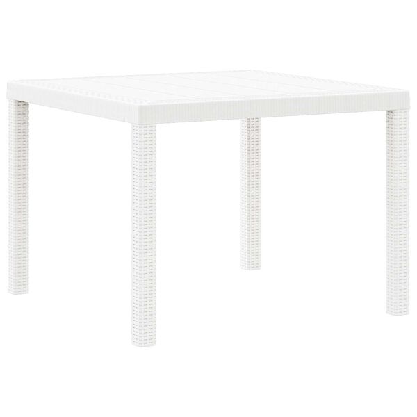 vidaXL Ensemble de salle à manger pour jardin 3 pcs Blanc Rattan Polt
