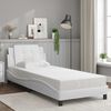vidaXL Cadre de lit sans matelas Zadar blanc 90x190 cm similicuir