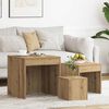 vidaXL Tables gigognes 3 pcs chêne artisanal bois d'ingénierie