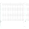 vidaXL Cl&ocirc;ture Euro avec poteau 10 x 1,5 m Acier recouvert de PVC Vert