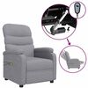 vidaXL Fauteuil &eacute;lectrique de massage Gris clair Tissu