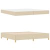 vidaXL Cadre de lit avec matelas Cr&egrave;me 200 x 200 cm tissu