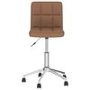 vidaXL Chaises pivotantes &agrave; manger lot de 2 marron tissu