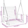 vidaXL Chaise balan&ccedil;oire de jardin cha&icirc;nes en m&eacute;tal bois massif sapin