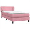 vidaXL Sommier &agrave; lattes de lit avec matelas rose 100x210 cm velours