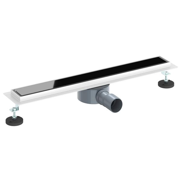 vidaXL Drain de douche avec couvercle en verre et siphon &agrave; 360&deg; 60 cm