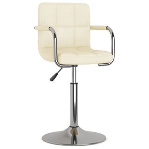 vidaXL Chaise de salle &agrave; manger Cr&egrave;me Tissu