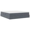 vidaXL Lit avec rangement et matelas Gris foncé 180 x 200 cm Velours