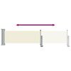 vidaXL Auvent lat&eacute;ral r&eacute;tractable de patio 60x300 cm Cr&egrave;me
