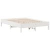 vidaXL Lit biblioth&egrave;que sans matelas blanc 150x200 cm bois pin massif