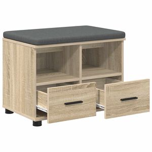 vidaXL Banc d'entr&eacute;e avec coussin Ch&ecirc;ne Sonoma 60 x 38 x 46 cm