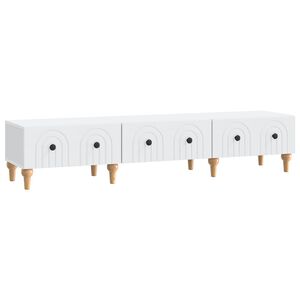vidaXL Meuble TV Blanc 147 x 34,5 x 30 cm Bois d'ing&eacute;nierie